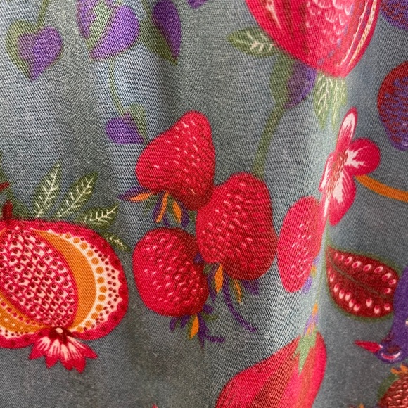 VTG Murray Meisner Midi Floral & Bird Print Dress - Picture 5 of 9